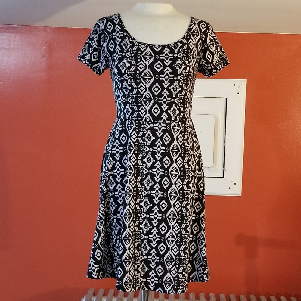 Aztec Print A-line Dress
